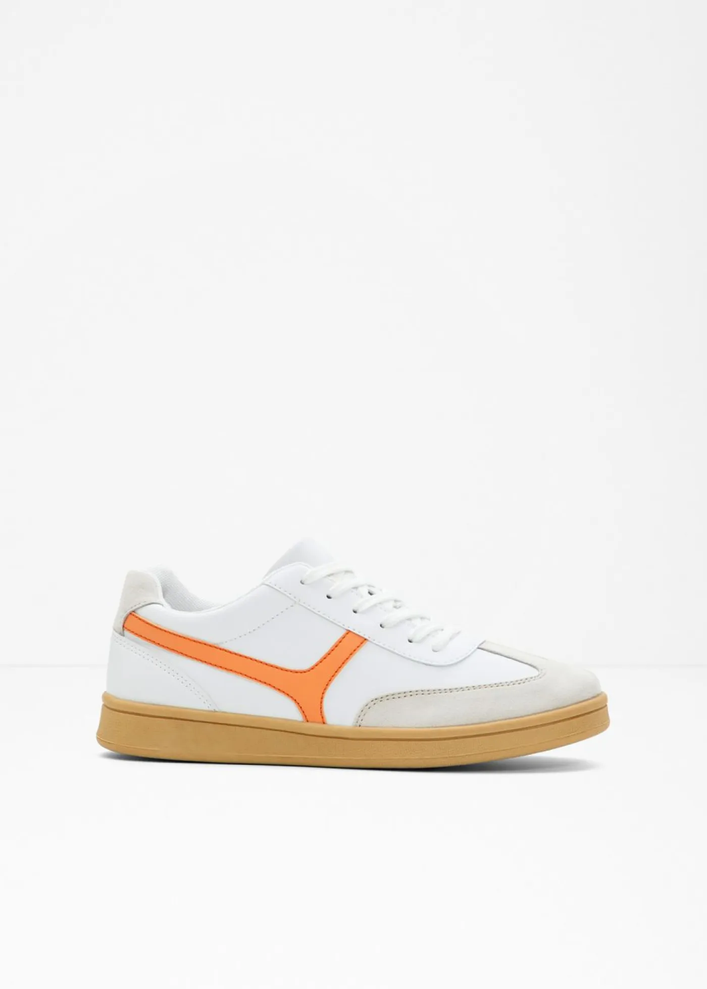 bonprix bonprix Tendencias·Zapatos Veganos|Zapatillas>Zapatillas deportivas de estilo retro Blanco-naranja