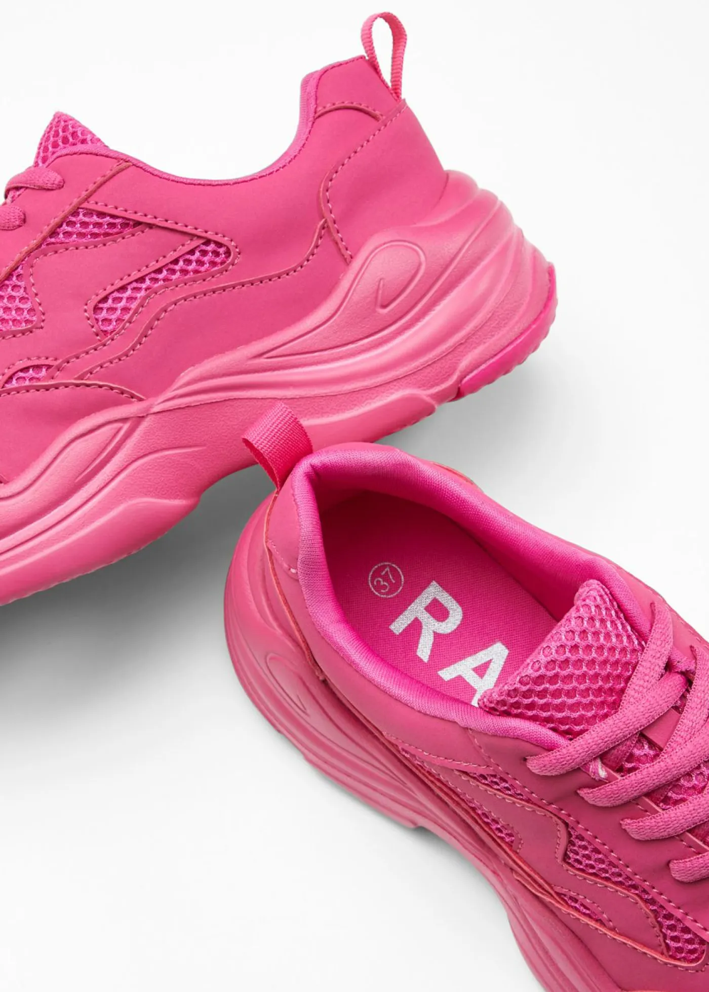 bonprix bonprix Tendencias·Zapatos Veganos|Zapatillas>Zapatillas deportivas tipo chunky con inserto de malla rosa caliente