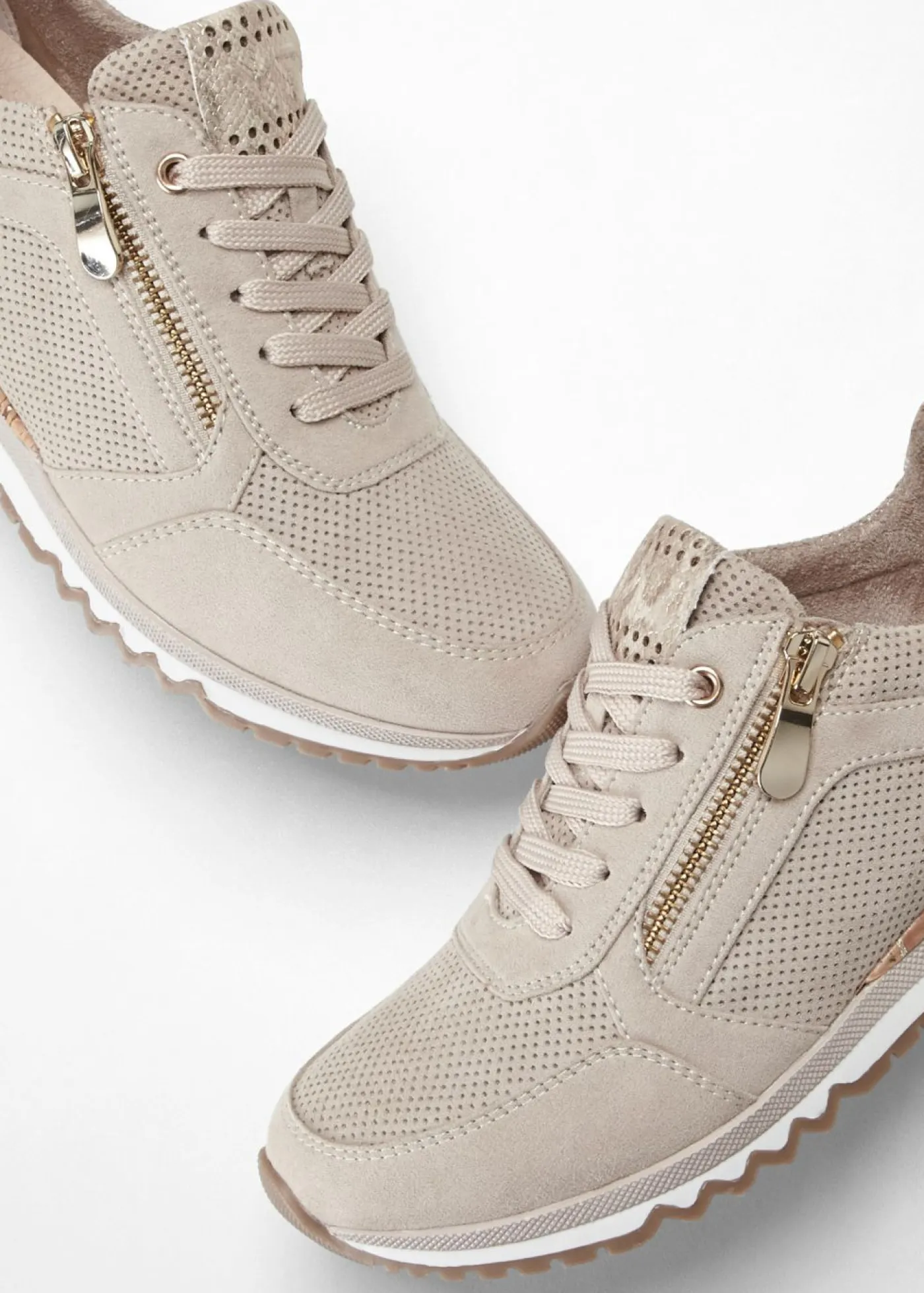 bonprix Marco Tozzi Zapatos De Marca·Marco Tozzi|Novedades>Zapatillas Marco Tozzi con cremallera Beige