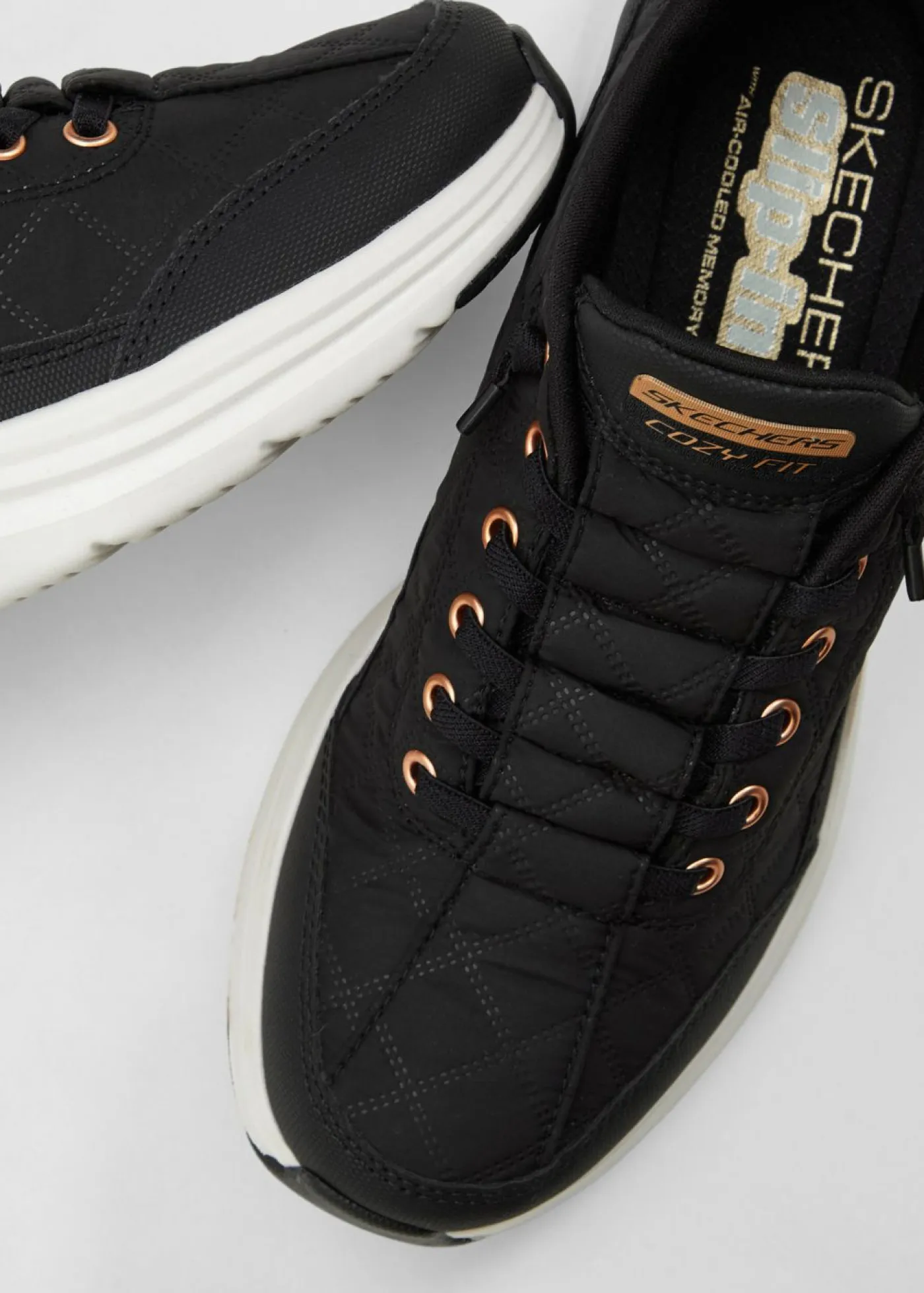 bonprix Skechers Zapatos De Marca·Skechers|Novedades>Zapatillas sin cordones de Skechers con espuma viscoelástica Negro