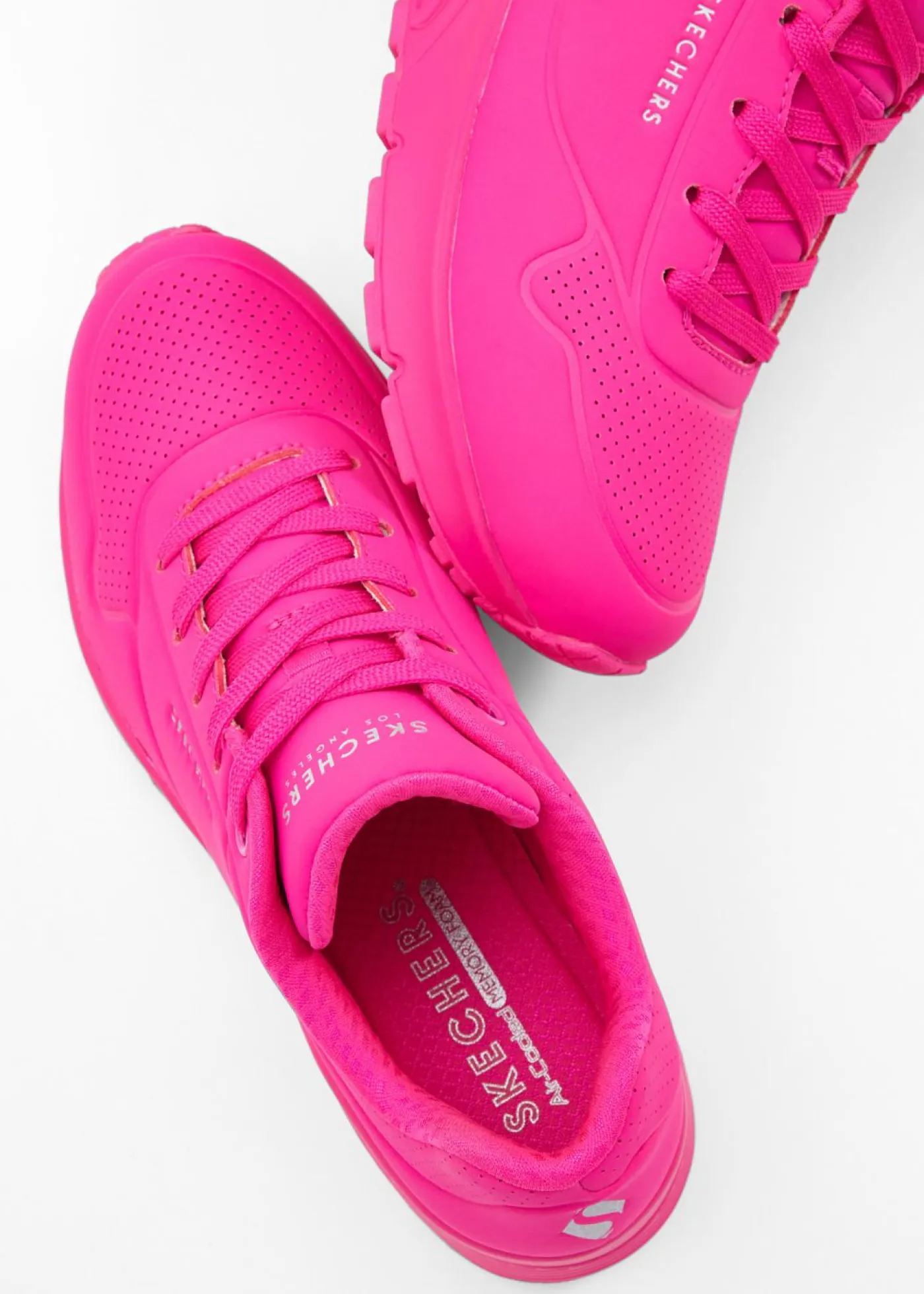 bonprix Skechers Zapatos De Marca·Skechers|Zapatillas>Zapatillas Skechers con espuma viscoelástica Rosa neón