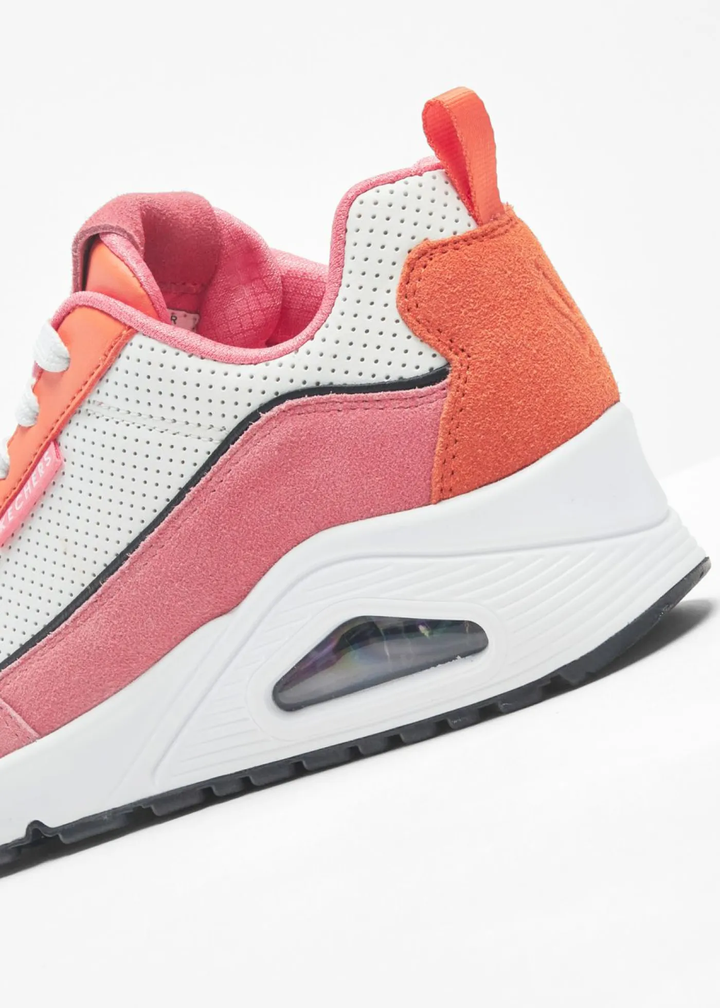 bonprix Skechers Zapatos De Marca·Skechers|Zapatillas>Zapatillas Skechers con espuma viscoelástica Rosa/blanco/naranja