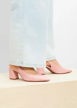 bonprix bonprix Zapatos De Salón>Zapatos con tacón grueso y talón al descubierto rosa pálido