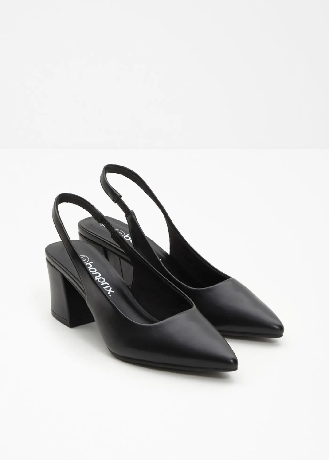 bonprix bonprix Zapatos De Salón>Zapatos con tacón grueso y talón al descubierto Negro