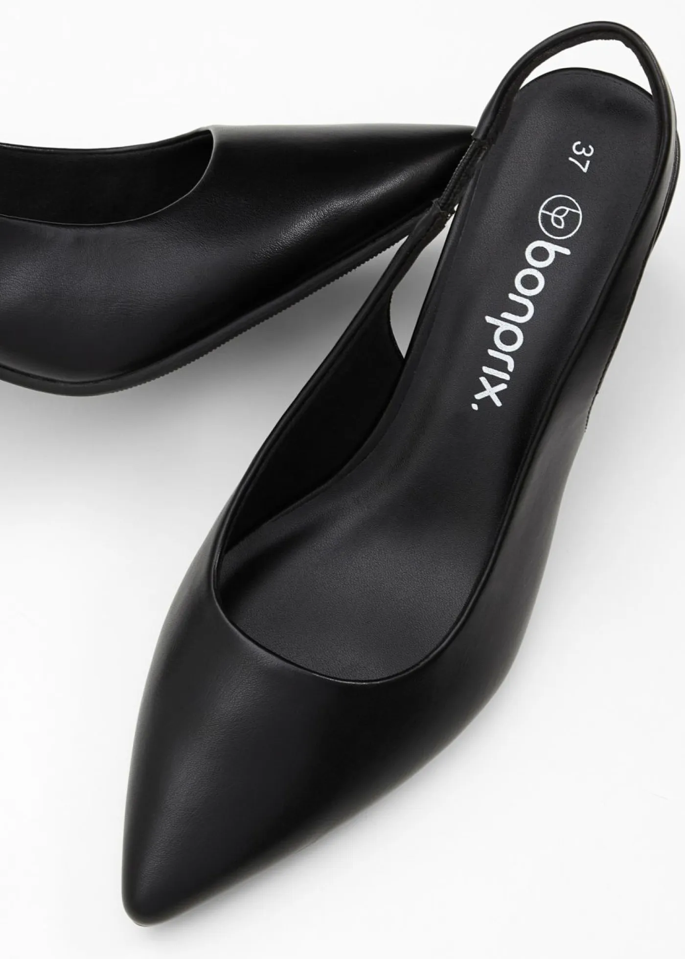 bonprix bonprix Zapatos De Salón>Zapatos con tacón grueso y talón al descubierto Negro