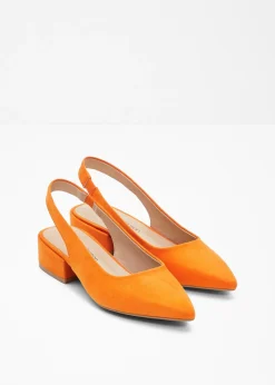 bonprix bonprix Zapatos De Salón|Novedades>Zapatos con tacón plano y talón al descubierto Naranja