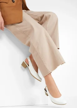bonprix Jana Zapatos De Marca·Jana|Zapatos Cómodos>Zapatos de tacón con el talón al descubierto Jana de ancho cómodo Blanco