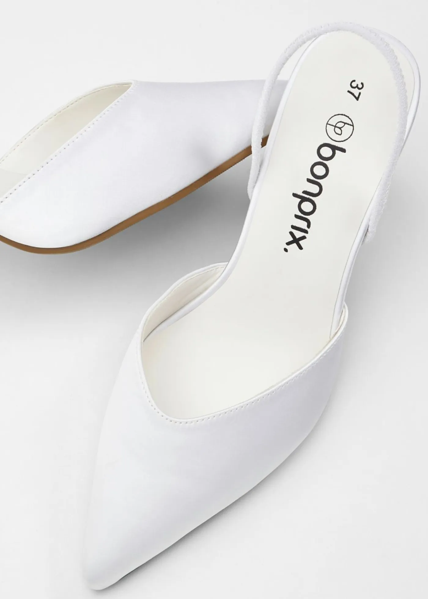 bonprix bonprix Tendencias·Fiesta|Zapatos De Salón>Zapatos de tacón con talón al descubierto Blanco