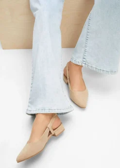 bonprix bonprix Tendencias·Zapatos Veganos|Zapatos De Salón>Zapatos de tacón con talón al descubierto Beige