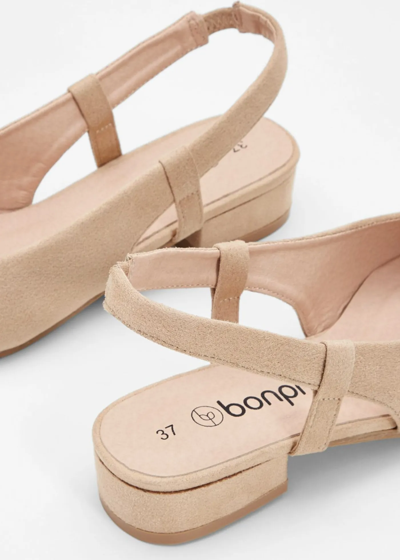 bonprix bonprix Tendencias·Zapatos Veganos|Zapatos De Salón>Zapatos de tacón con talón al descubierto Beige